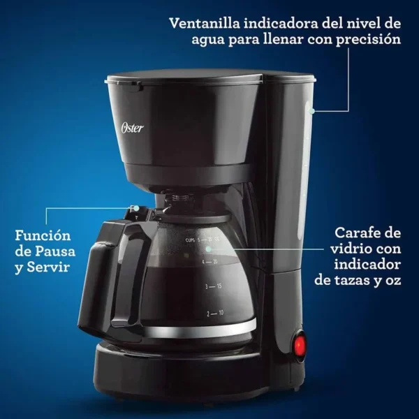 cafetera oster 5 tazas con filtro permanente