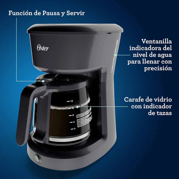 cafetera oster 12 tazas con filtro permanente